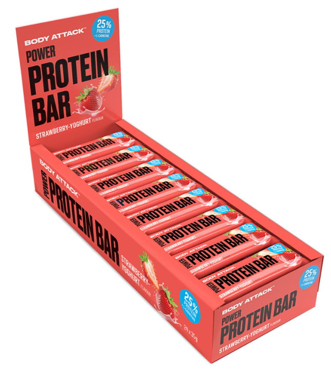 Body Attack Power Protein Bar Strawberry-Yoghurt (24x35g)