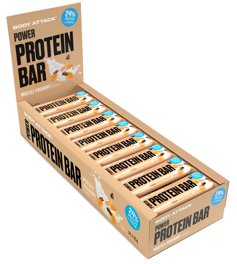 Body Attack Power Protein Bar Muesli-Yoghurt (24x35g)