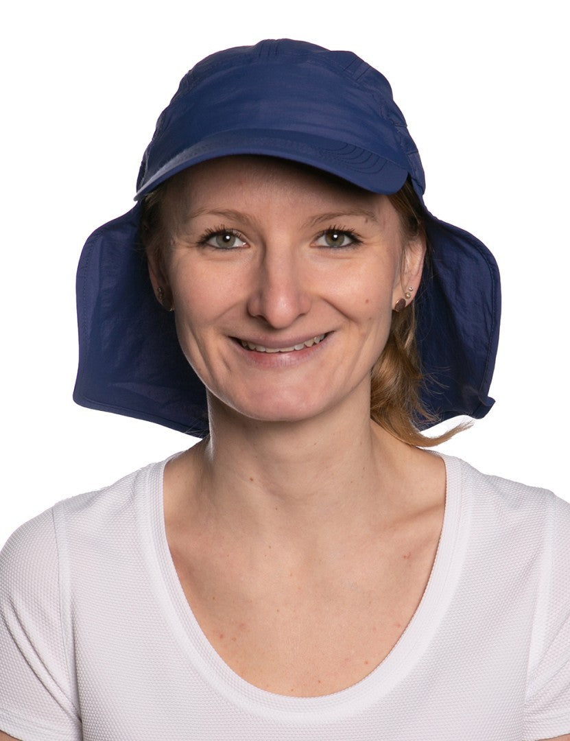 iq-uv UV Schutz Kappe mit Nackenschutz recycelt navy (1 Stk)