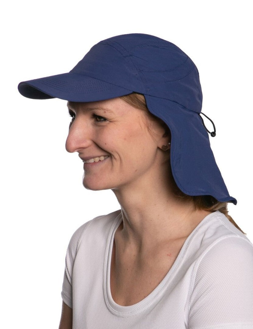 iq-uv UV Schutz Kappe mit Nackenschutz recycelt navy (1 Stk)