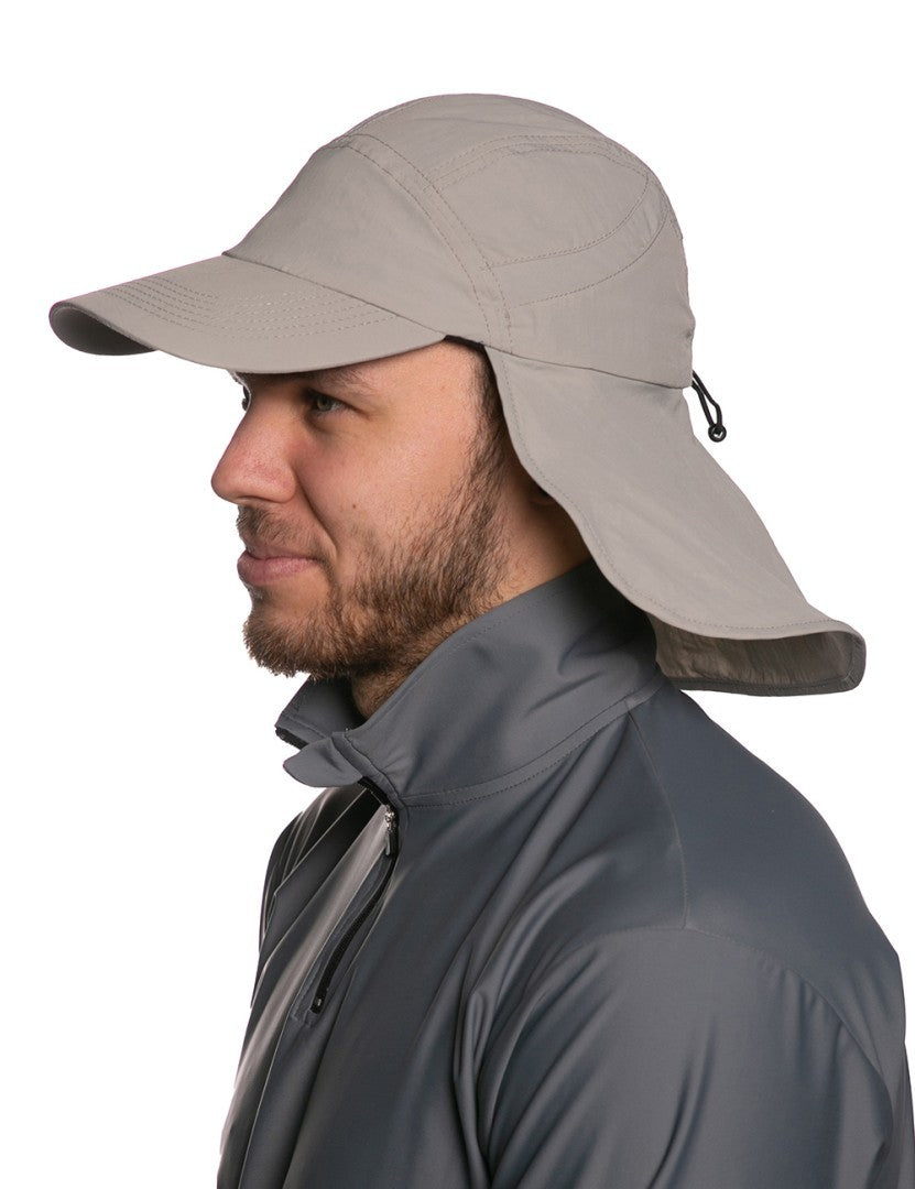 iq-uv UV Schutz Kappe mit Nackenschutz recycelt grau (1 Stk)