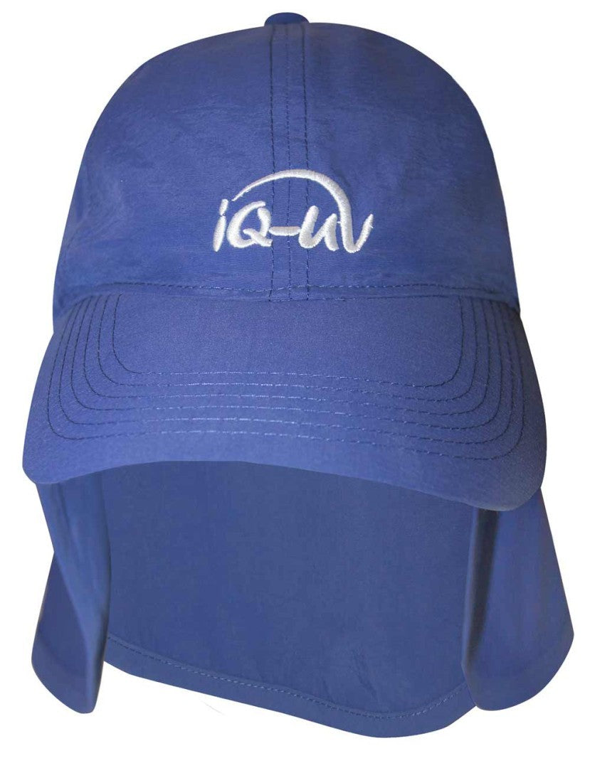 iq-uv UV Schutz Logo Kappe mit Nackenschutz recycelt navy (1 Stk)
