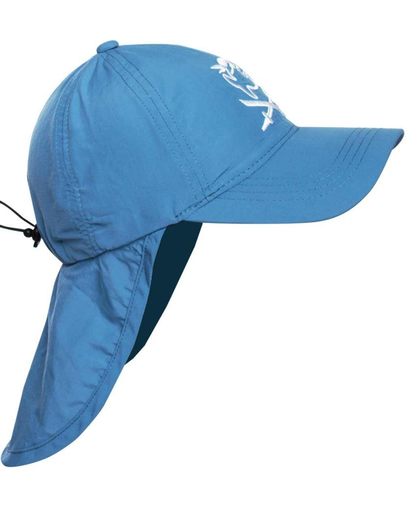 iq-uv Kinder Sonnenschutz Cap Jolly mit Nackenschutz recycelt blau (1 Stk)