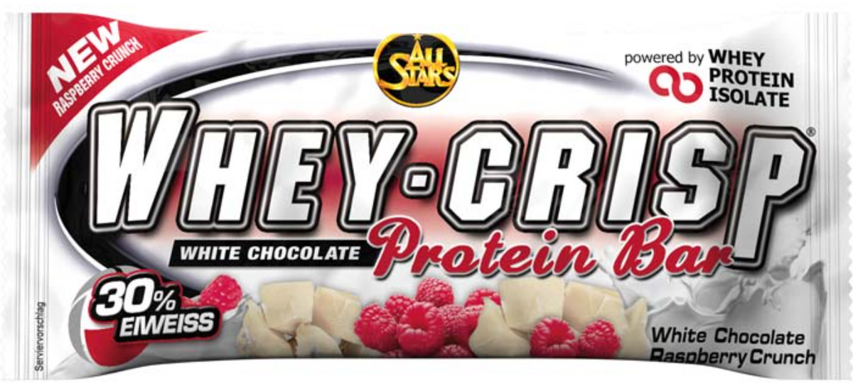 All Stars Whey-Crisp Protein Bar White Chocolate Raspberry Crunch (50g)