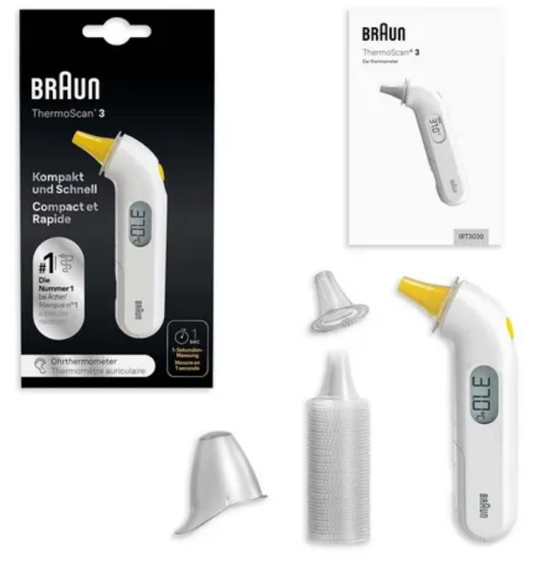 BRAUN Fieberthermometer ThermoScan 3 IRT3030 (1 Stk)