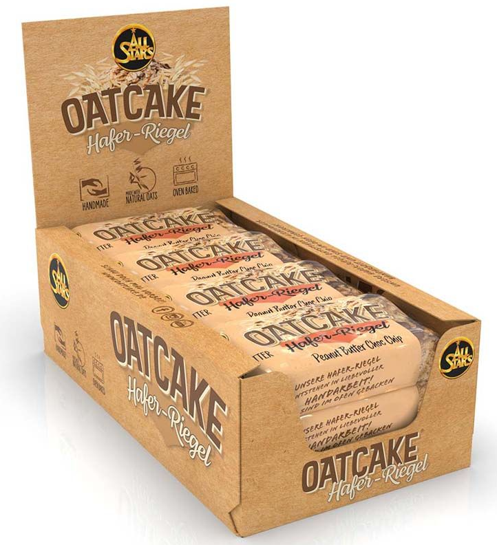 All Stars Oatcake Hafer-Riegel Peanut Butter Choc Chip (12x80g)