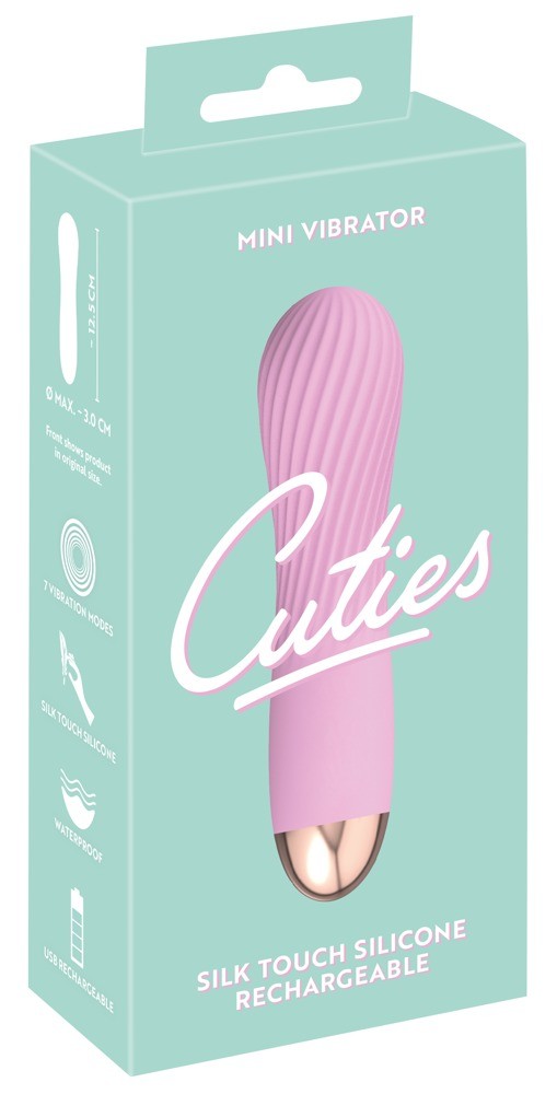 Cuties rosa Minivibrator mit aufregender Rillenstruktur (1 Stk)