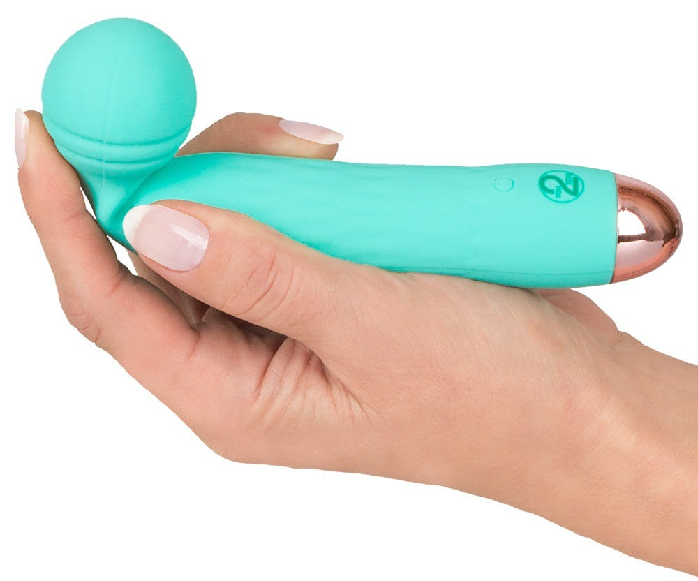Cuties grüner Minivibrator mit aufregender Rillenstruktur am flexiblen Köpfchen (1 Stk)