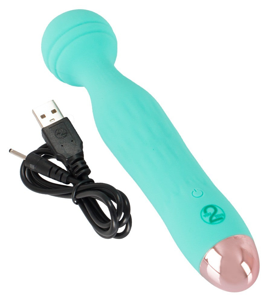 Cuties grüner Minivibrator mit aufregender Rillenstruktur am flexiblen Köpfchen (1 Stk)