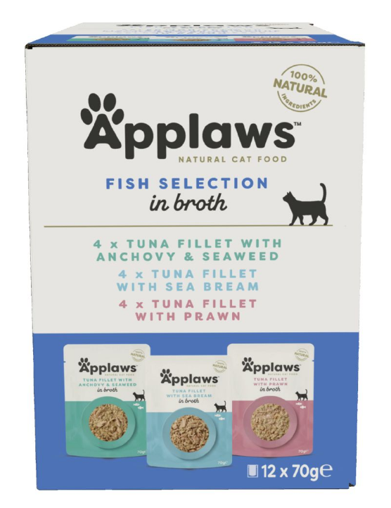 Applaws Nassfutter Multipack mit Fisch (12x70g)