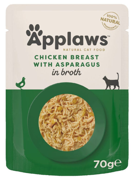 Applaws Nassfutter mit Hühnchenbrust und Spargel (70g)