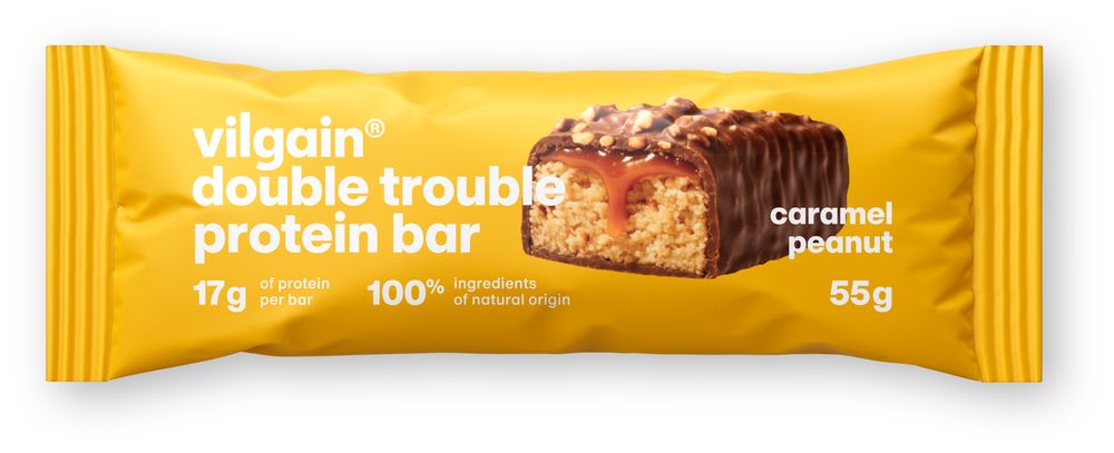 Vilgain Double Trouble Proteinriegel Erdnüsse mit Salzkaramell