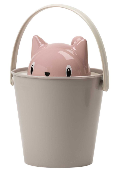 United Pets Aufbewahrungsbox Crick für Katzenfutter pink/grau, 20x20x28cm (1 Stk)