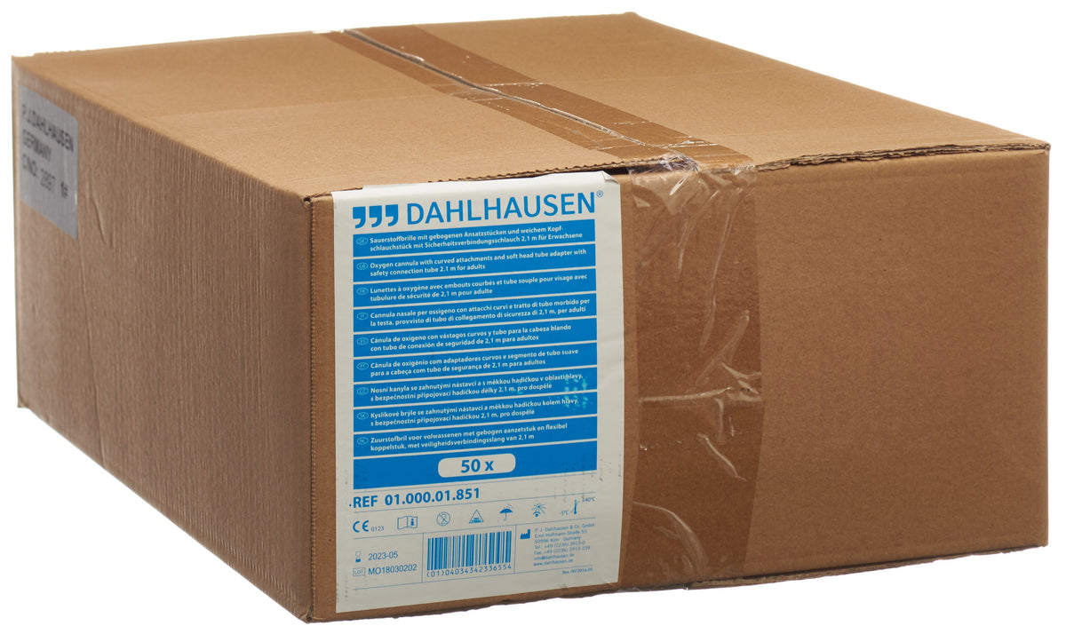 DAHLHAUSEN Sauerstoffbrille gebogen für Erwachsene (50 Stk)