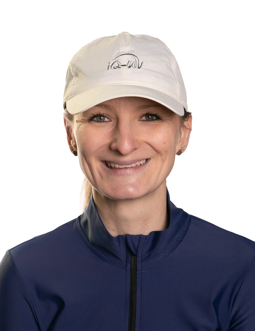 iq-uv Sonnenschutz Cap mit Logo recycelt, weiss (1 Stk)