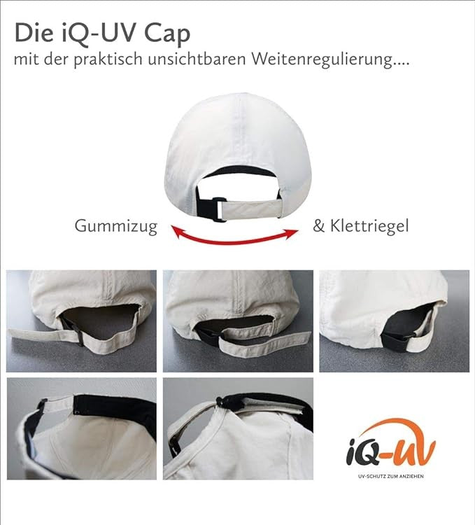 iq-uv Sonnenschutz Cap mit Logo recycelt, navy (1 Stk)