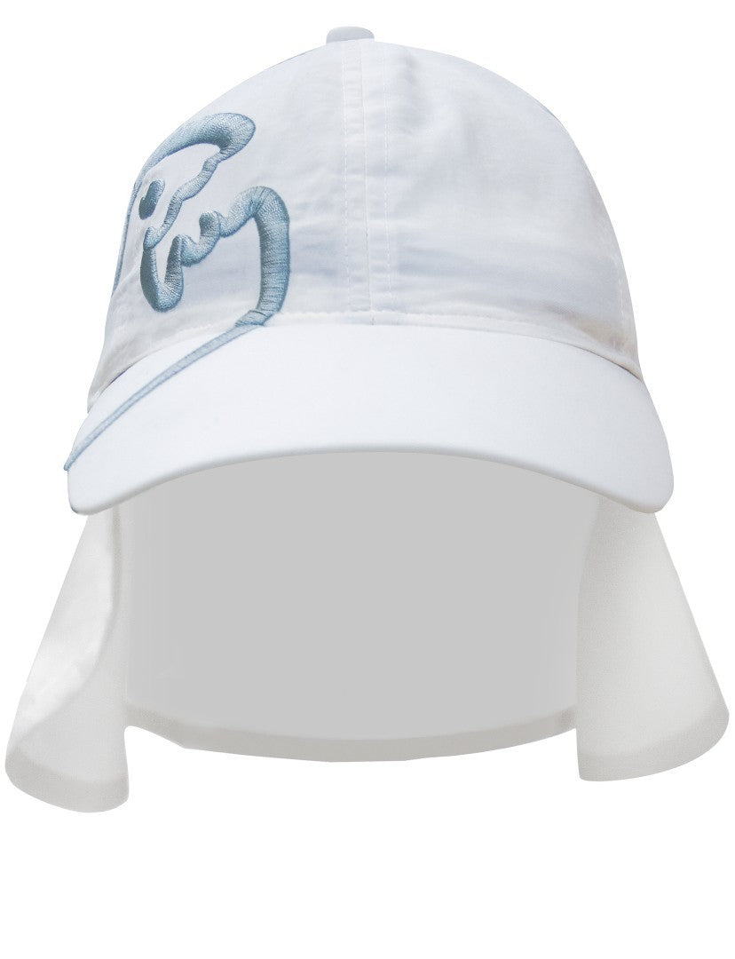 iq-uv UV Schutz Cap Bites mit Nackenschutz Kinder, weiss (1 Stk)