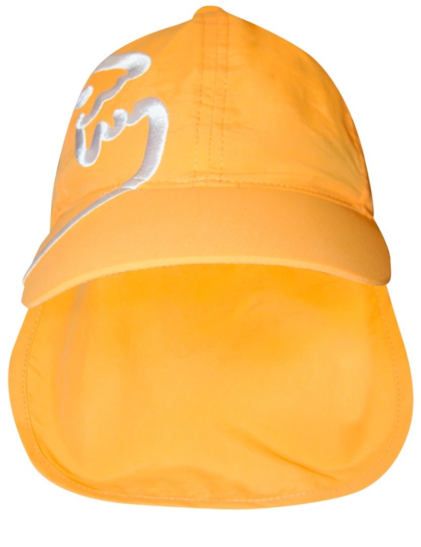 iq-uv UV Schutz Cap Bites mit Nackenschutz Kinder, orange (1 Stk)