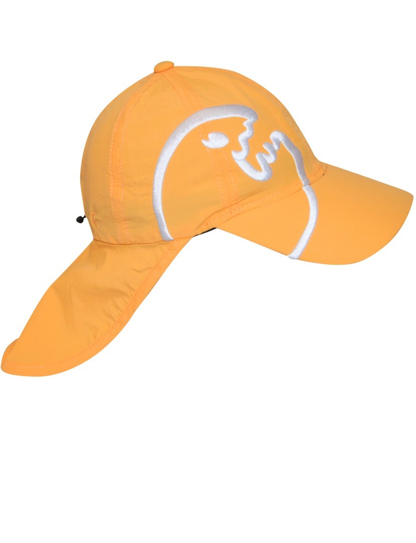 iq-uv UV Schutz Cap Bites mit Nackenschutz Kinder, orange (1 Stk)