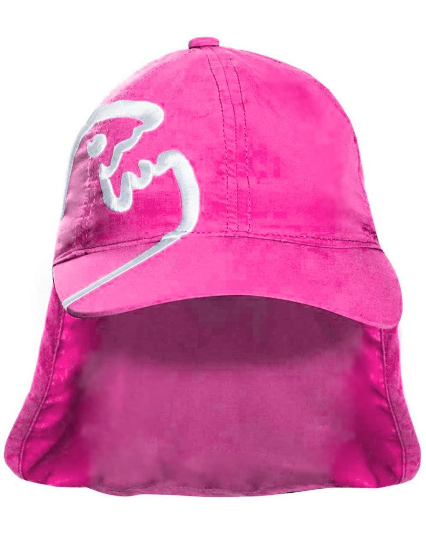 iq-uv UV Schutz Cap Bites mit Nackenschutz Kinder recycelt, pink (1 Stk)