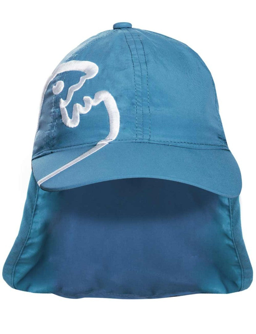 iq-uv UV Schutz Cap Bites mit Nackenschutz Kinder recycelt, blau (1 Stk)