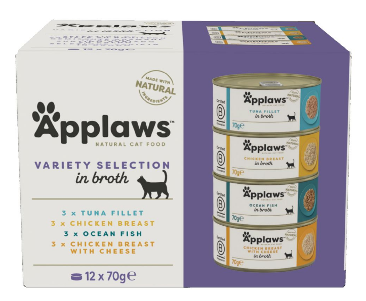Applaws Multipack Supreme Collection, Nassfutter für Katzen (12x70g)