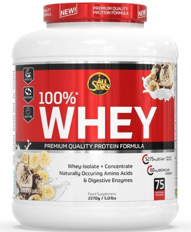 All Stars 100% Whey Protein Banana-Split (2270g)