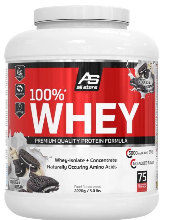 All Stars 100% Whey Protein Cookies & Cream (2270g)