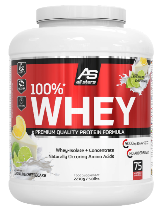 All Stars 100% Whey Protein Lemon Lime Cheesecake (2270g)