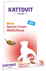 Kattovit Feline Spezial​-​Cream Renal Huhn-Snack für Katzen (6x15g)