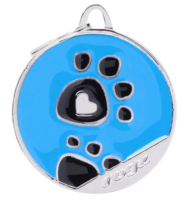 rogz Pfote Hunde-ID-Tag, Durchmesser 3cm (1 Stk)