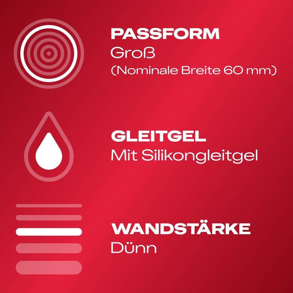 Durex Gefühlsecht XXL Kondome, Grosse Passform (30 Stk)