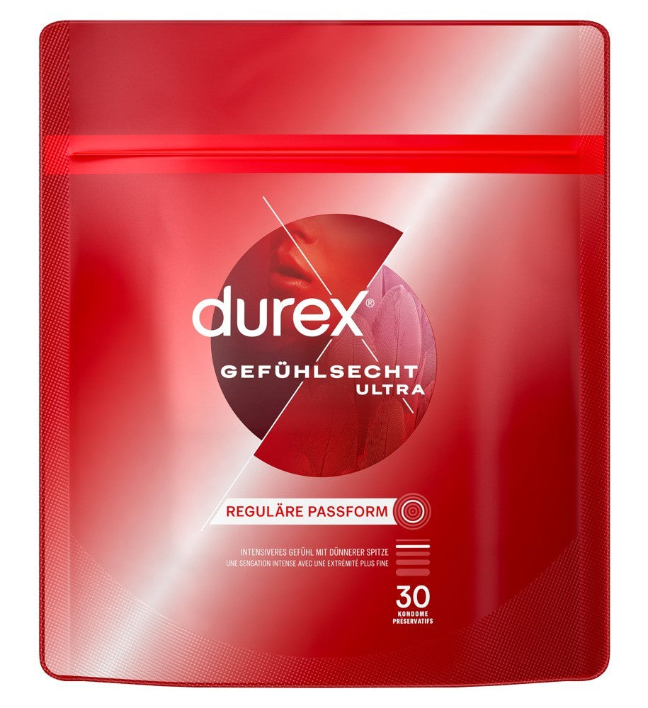 Durex Gefühlsecht Ultra Kondome, reguläre Passform (30 Stk)
