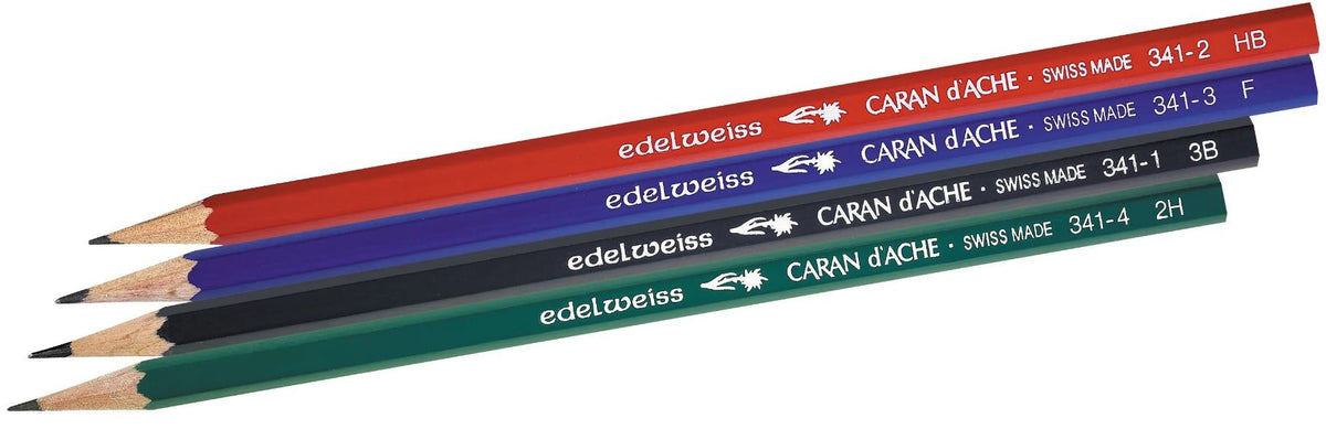 CARAN D'ACHE Bleistift 341 2.25mm, grau (4 Stk)