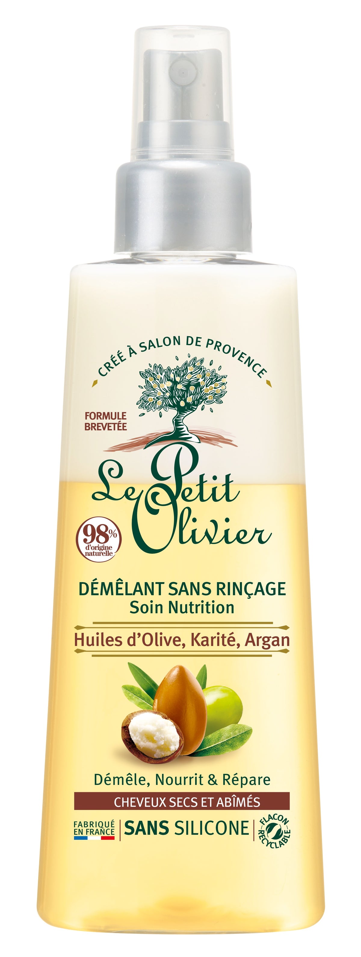 Le Petit Olivier Entwirrungsspray ohne Ausspülen Olive, Shea & Argan (150ml)