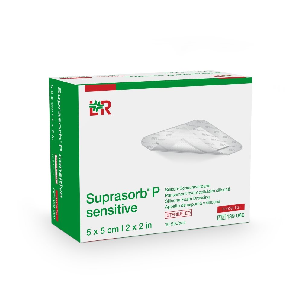 Suprasorb P sensitive border lite 5 x 5cm (10 Stk)