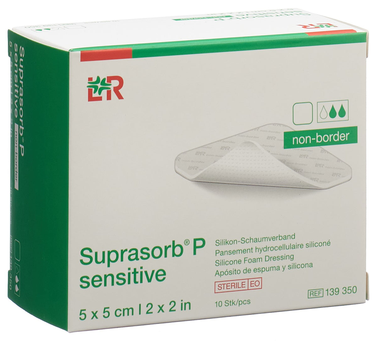 Suprasorb P sensitive non-border 5 x 5cm (10 Stk)