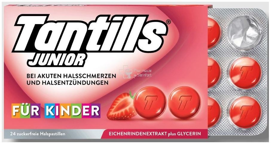 Tantills Halspastillen Junior Erdbeere (24 Stk)