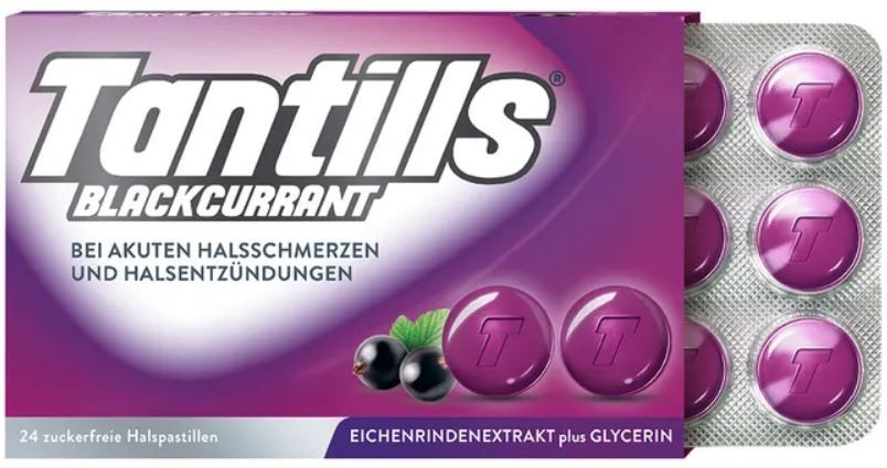 Tantills Halspastillen Blackcurrant (24 Stk)