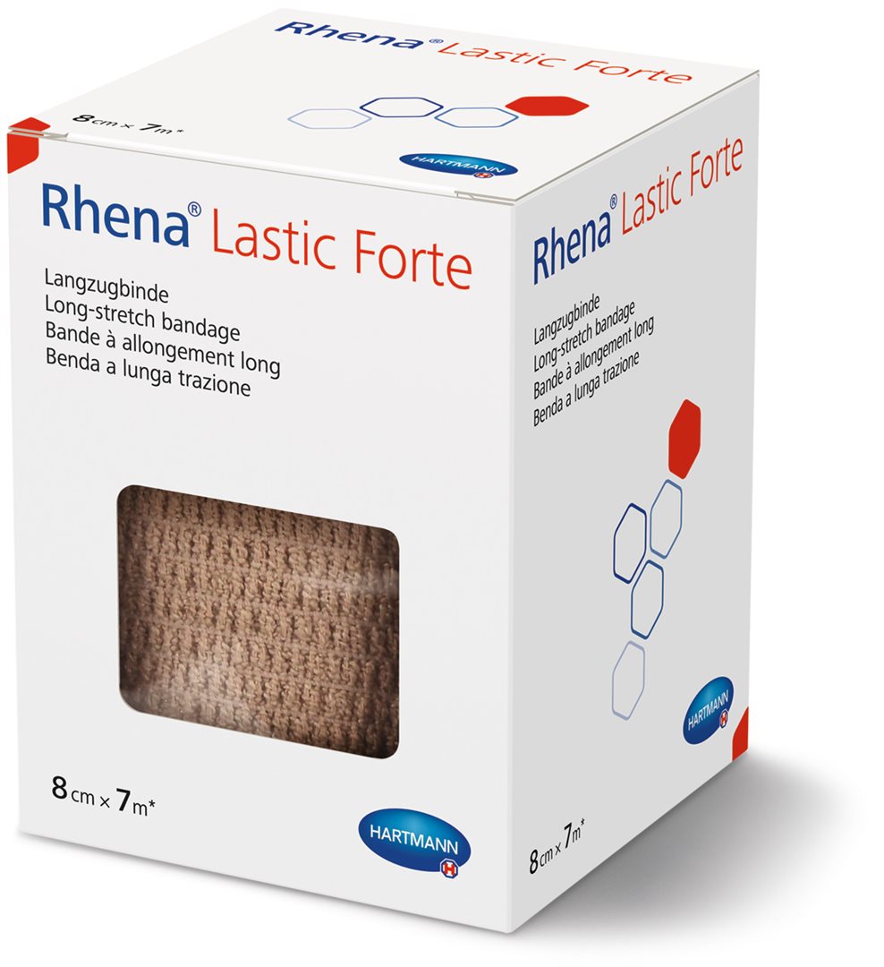 Rhena Lastic Forte Binde 8cm x 7m hautfarbig (10 Stk)
