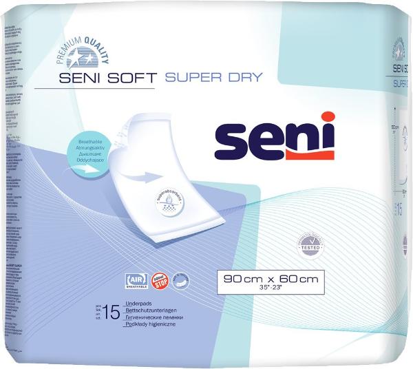 Seni Soft Super Dry Bed Protector 90x60cm (15 pcs)