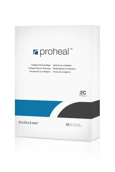 PROHEAL Collagen Wound Dressing 51x51x3mm (10 pcs)