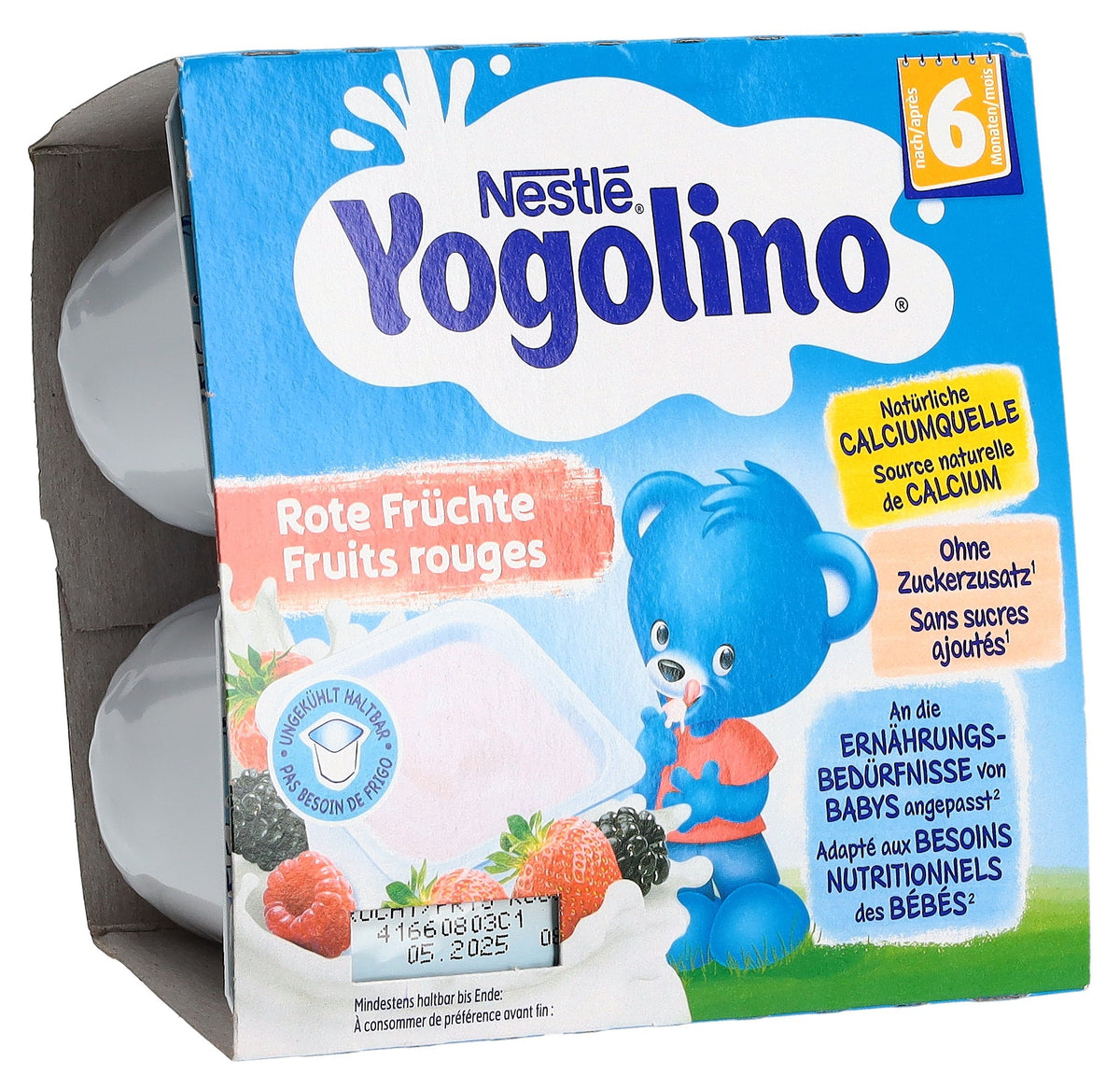 Nestlé Yogolino Rote Früchte, 6M (4x90g)