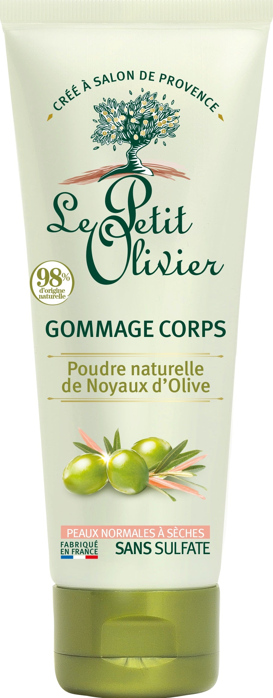 Le Petit Olivier Gommage Corps Poudre de Noyaux d'Olive (200ml)
