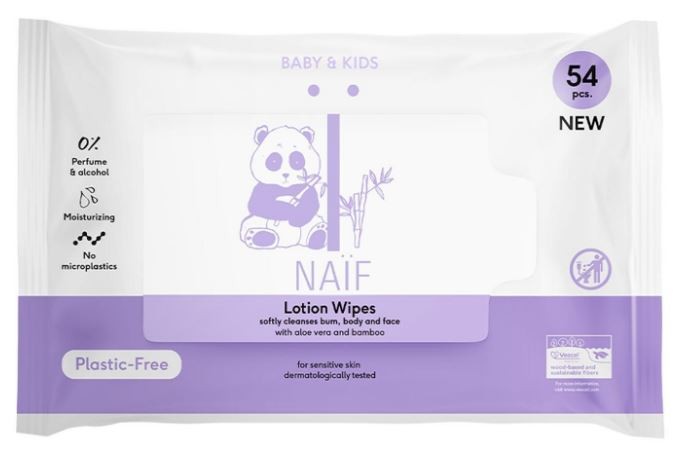 Naïf Kunststofffreie Lotion Baby-Feuchttücher (54 Stk)