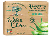 Le Petit Olivier Saponette Extra Delicate Aloe Vera (2x100g)