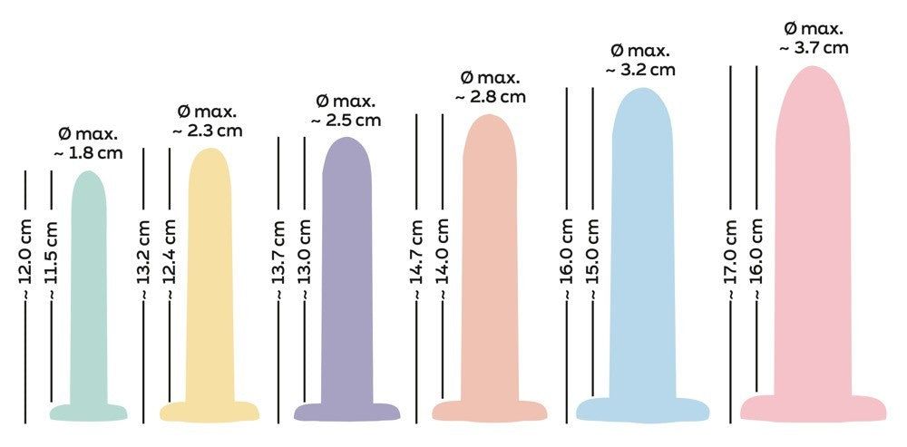 You2Toys 6-teiliges Dildo-Set in Pastellfarben (1 Stk)
