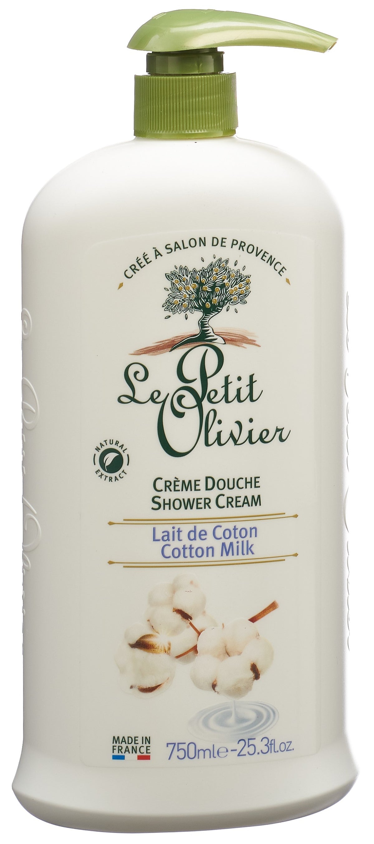 Le Petit Olivier Duschcreme Baumwollmilch (750ml)