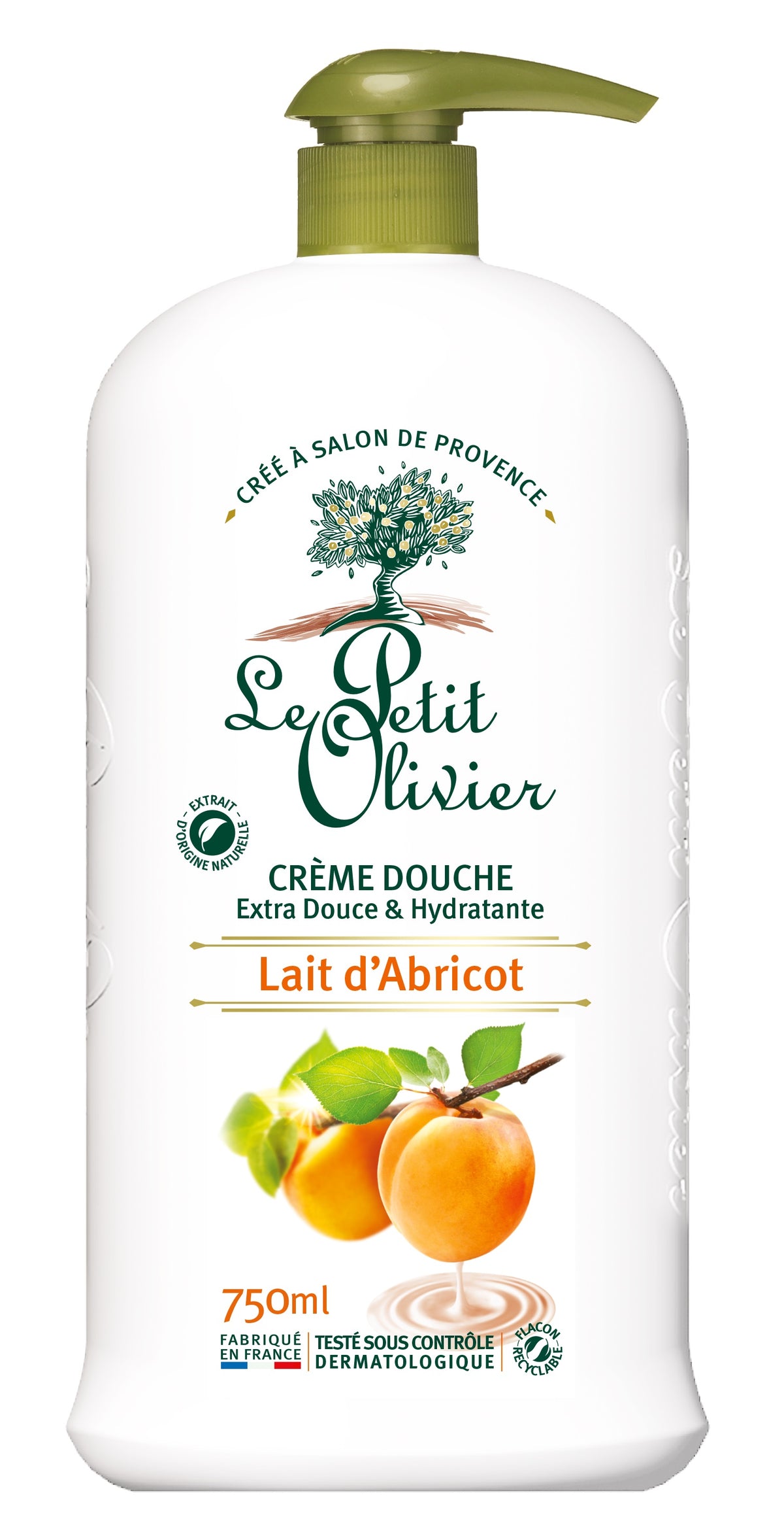 Le Petit Olivier Crème Douche Lait d'Abricot (750ml)