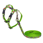 rogz Geschirr ​& Leine ReflectoCat grün, Halsumfang 20-30cm (1 Stk)